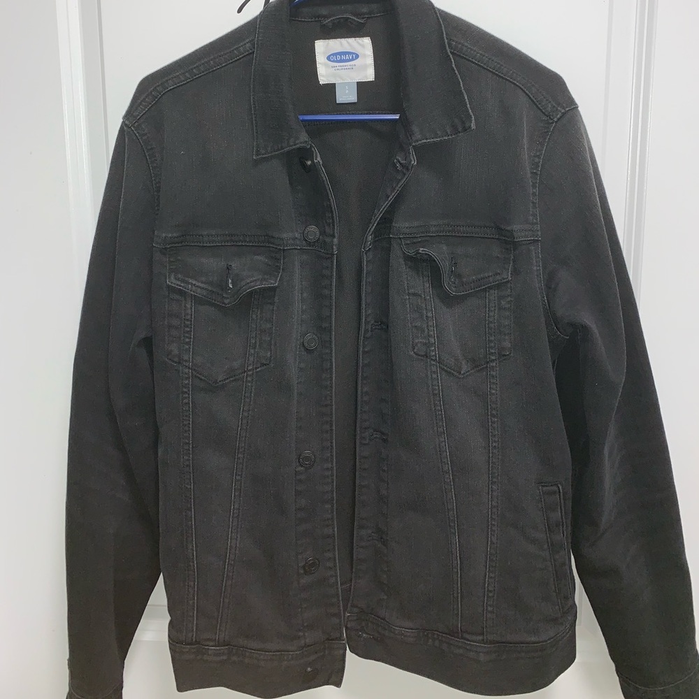 Black denim jacket